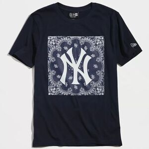 New Era New York Yankees Paisley Logo T-shirt Navy Blue